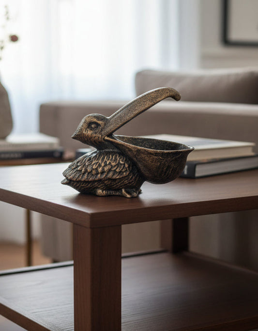 Cast Iron Pelican Trinket Bowl