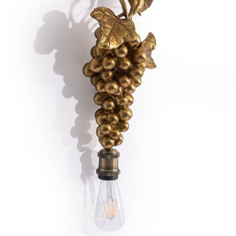 Antique Gold Grape Vine Wall Light
