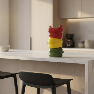 Mixed Peppers Ceramic Stem Vase