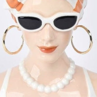 Summer Chic Lady Bust Vase