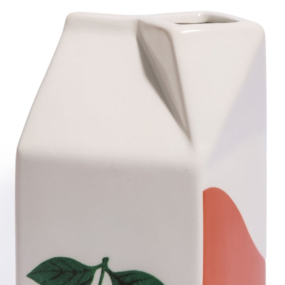 Orange Juice Carton Stem Vase