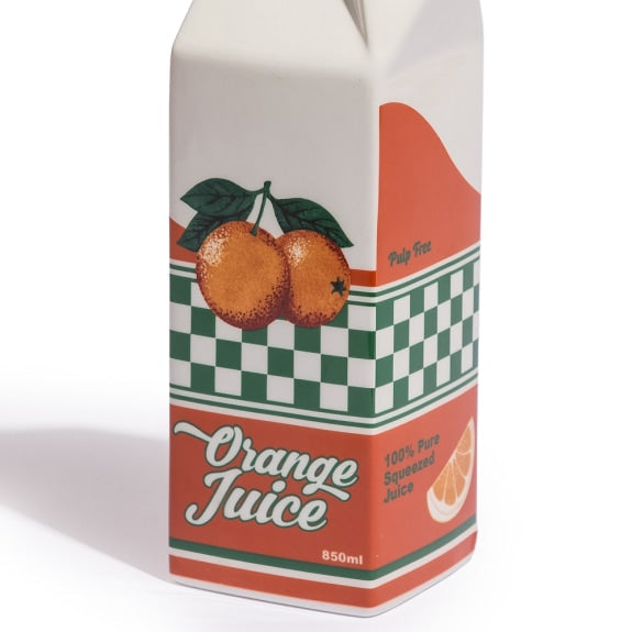 Orange Juice Carton Stem Vase