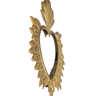 Antique Gold Sacred Heart Wall Mirror