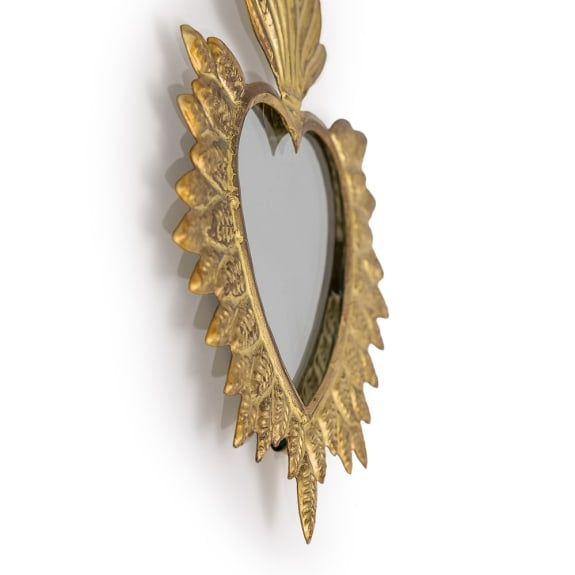 Antique Gold Sacred Heart Wall Mirror