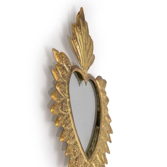 Antique Gold Sacred Heart Wall Mirror