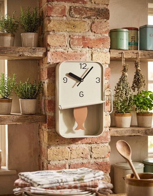 Sardine Tin Pendulum Wall Clock