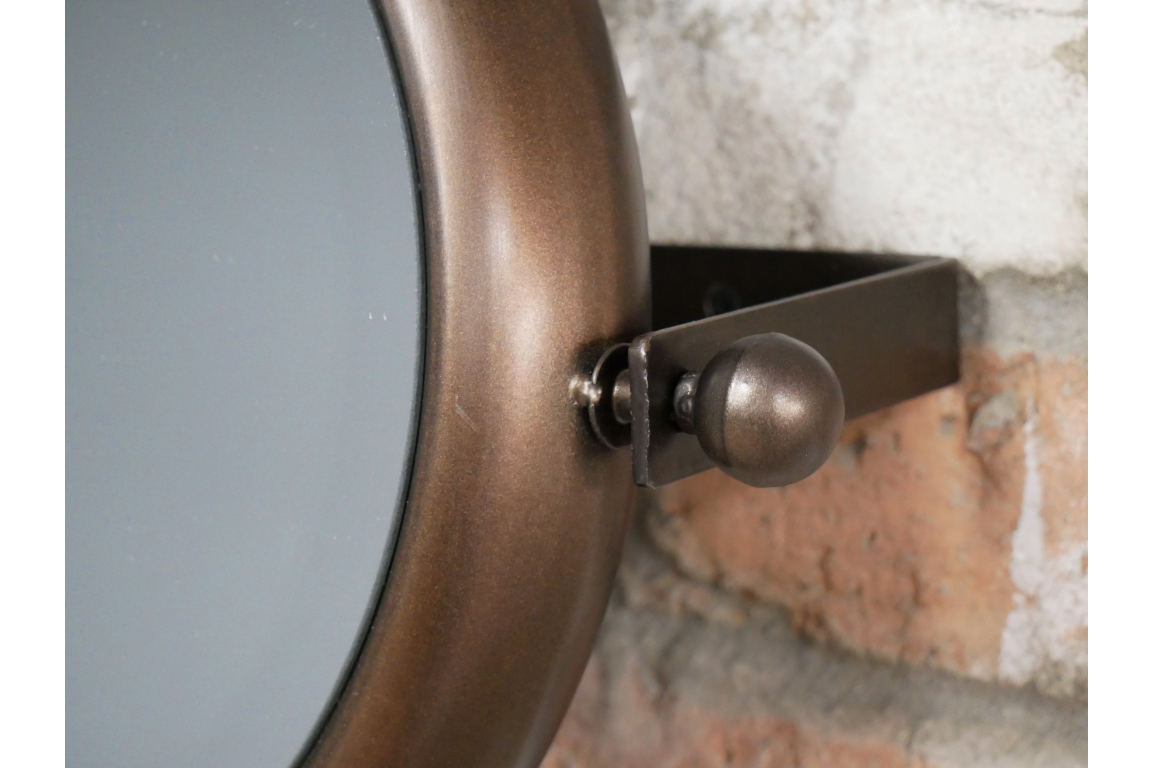 40cm Tiltable Round Metal Wall Mirror