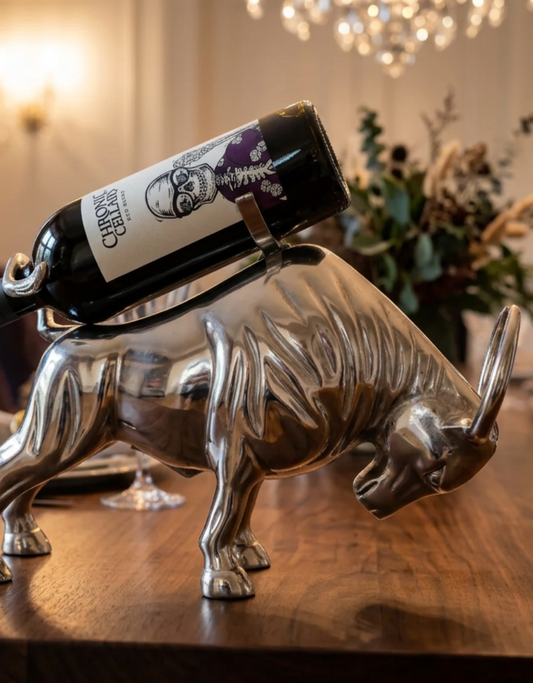 Aluminium Bull Wine Bottle Holder