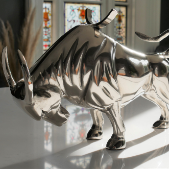 Aluminium Bull Wine Bottle Holder