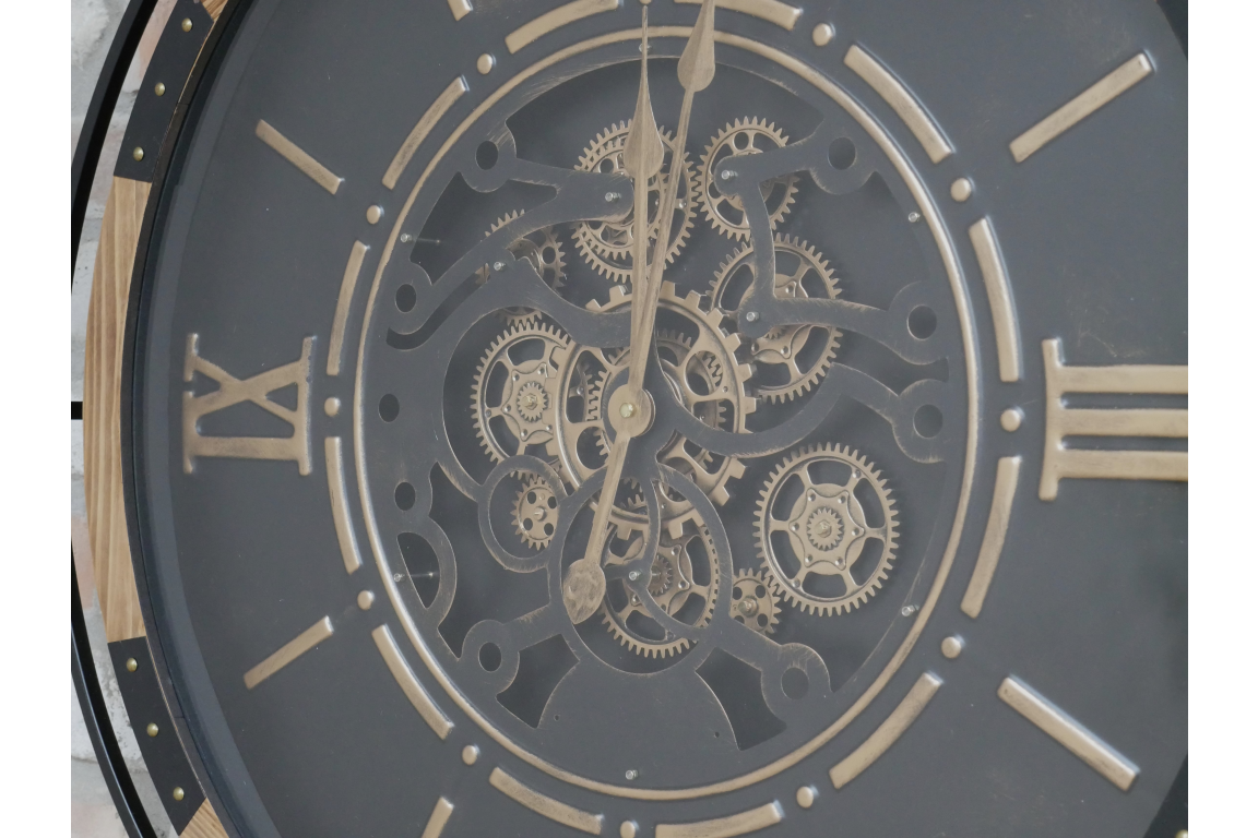 Large Round Wall Cog Clock