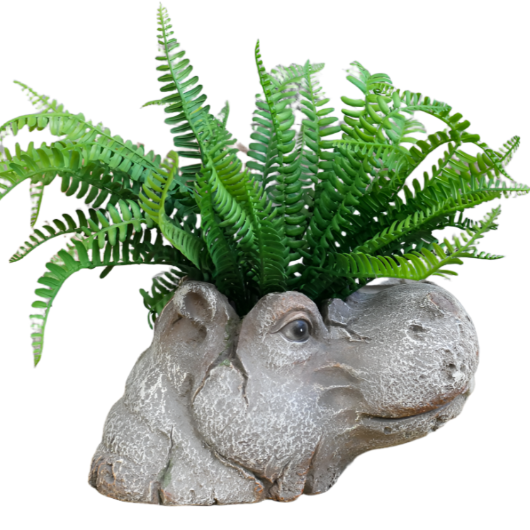 Hippo Head Planter