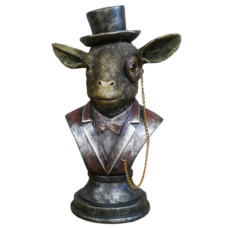 Monocle Goat Bust