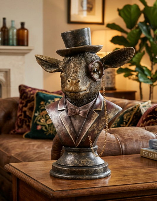 Monocle Goat Bust