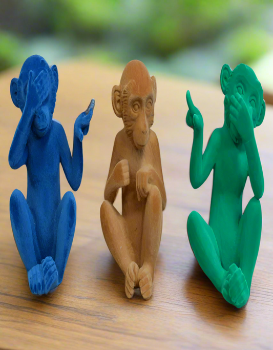 Set of 3 Windy Wonders Flock Monkeys