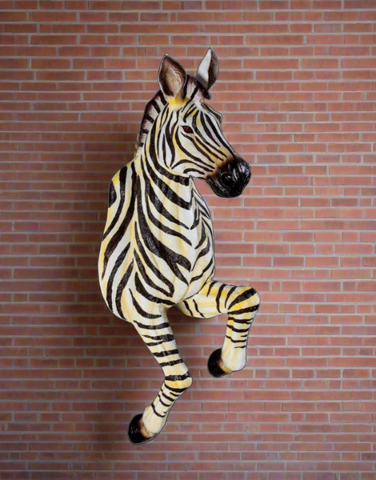 Running Zebra Wall Sculpture