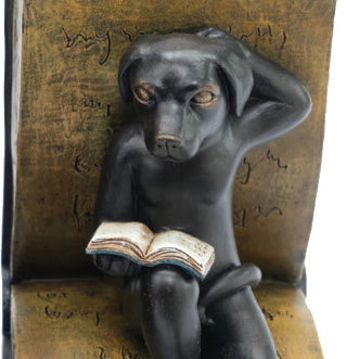 Dog Reading Bookends