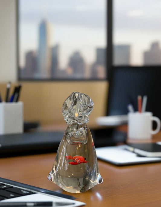 Goldfish in a Glass Bag Paperweight