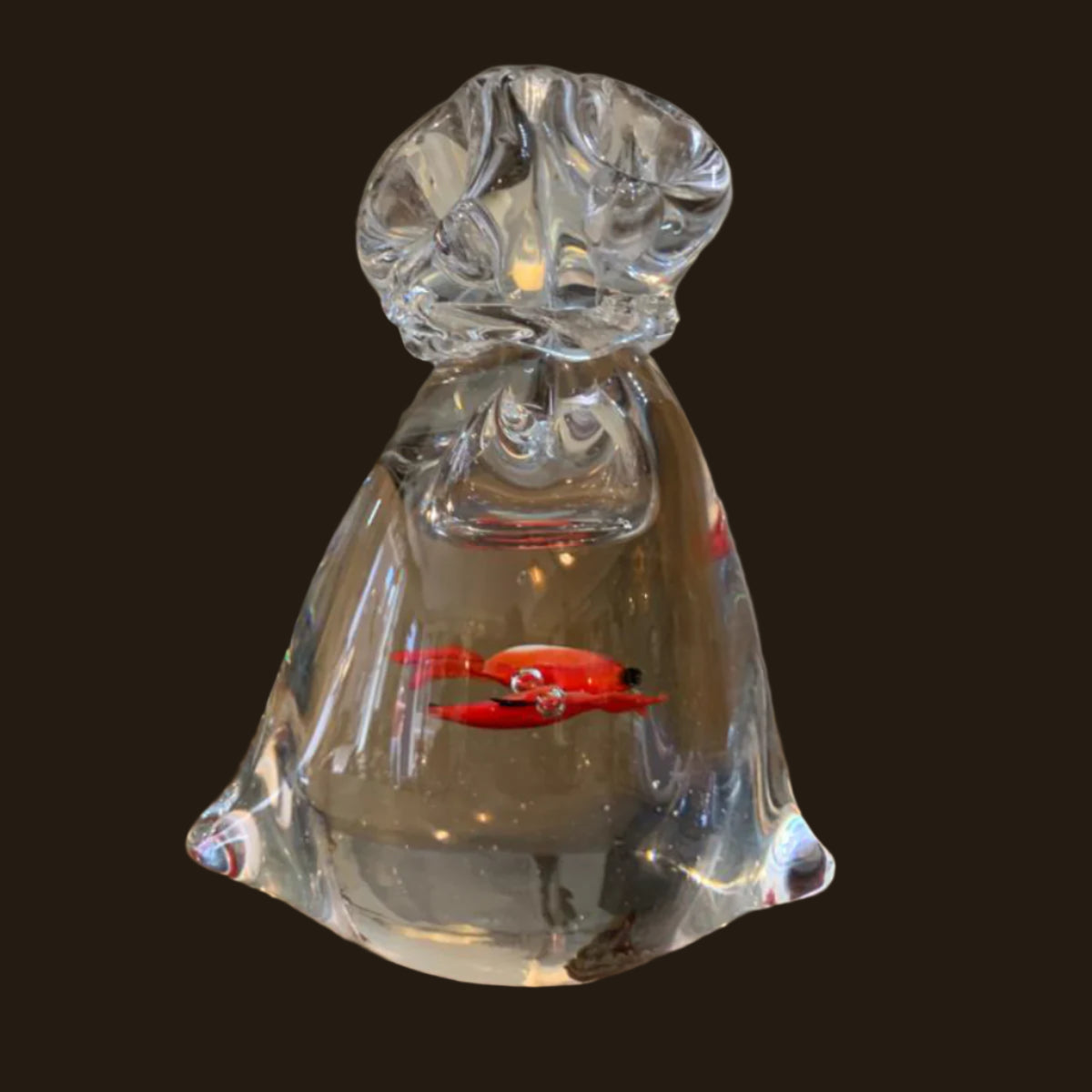 Goldfish in a Glass Bag Paperweight