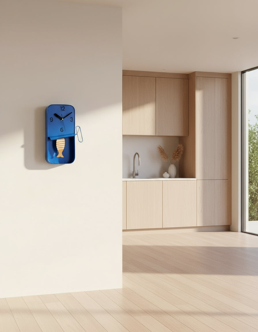 Sardine Tin Pendulum Wall Clock