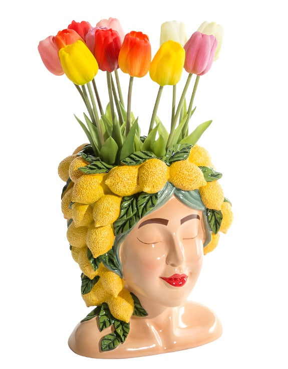 Lady Lemon Bust Vase