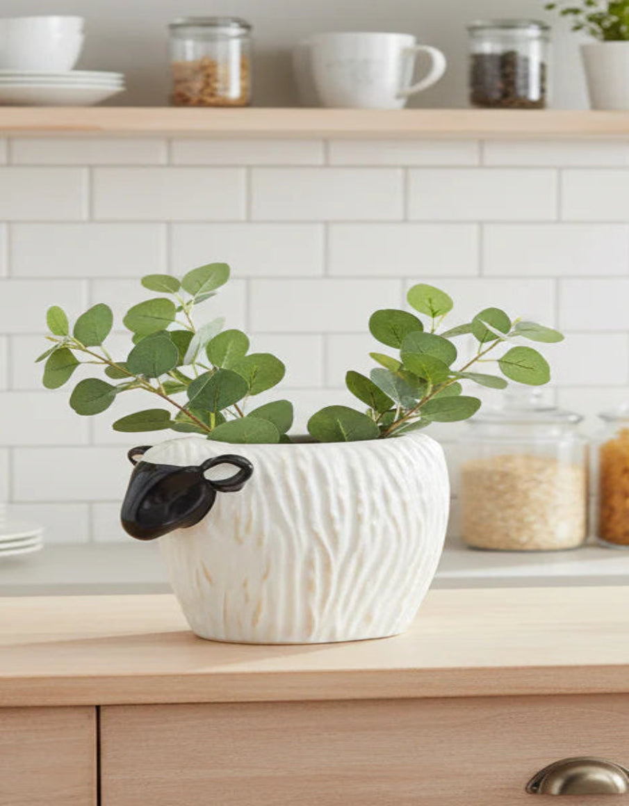 Stoneware Lamb Vase