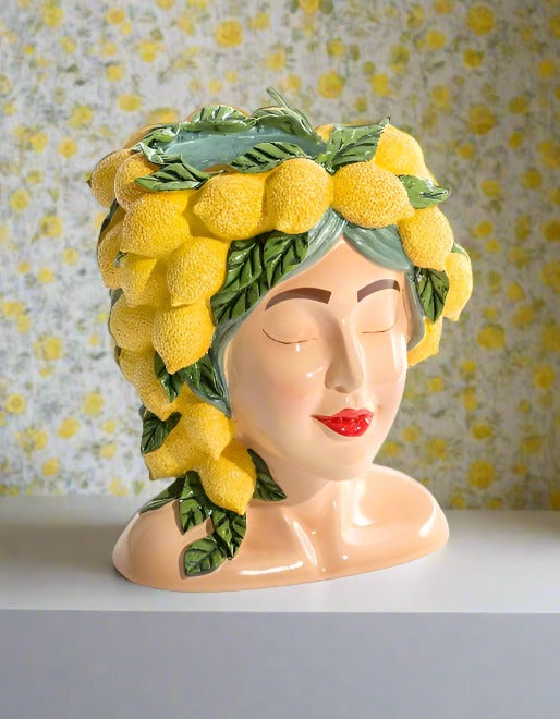 Lady Lemon Bust Vase - Holmes and Wilson Ltd