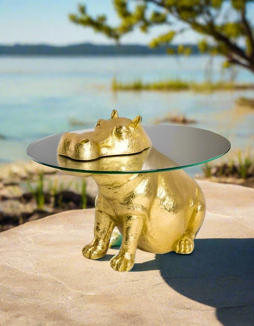 Hippo Glass Top Coffee Table - Holmes and Wilson Ltd