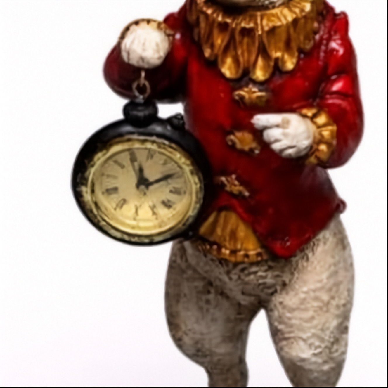 White Rabbit Standing Clock Figure