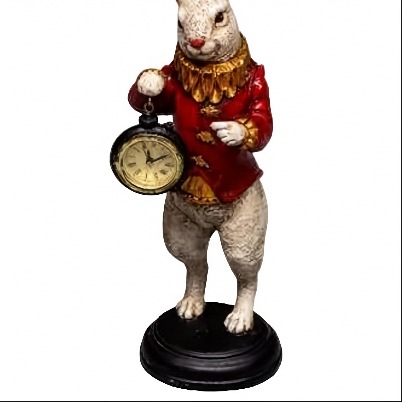White Rabbit Standing Clock Figure