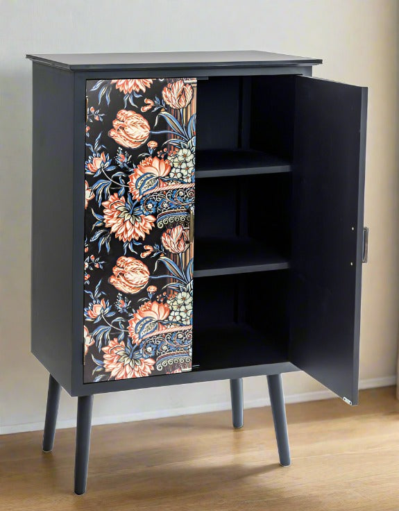 Floral Column Boho Side Cabinet