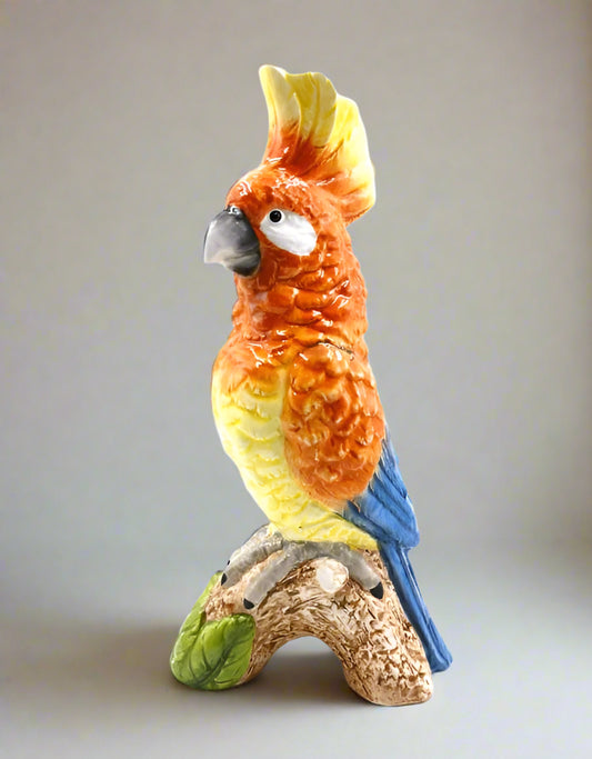 Parrot on a Perch Vase
