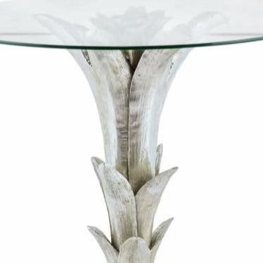 Pineapple Glass Top Side Table