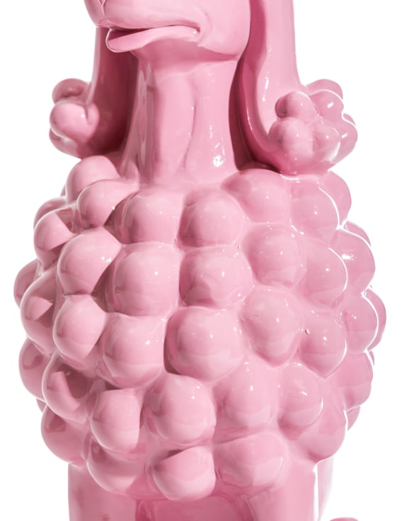 Sitting Pink Poodle Side Table