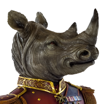 Extra Large Gentry Rhino Bust