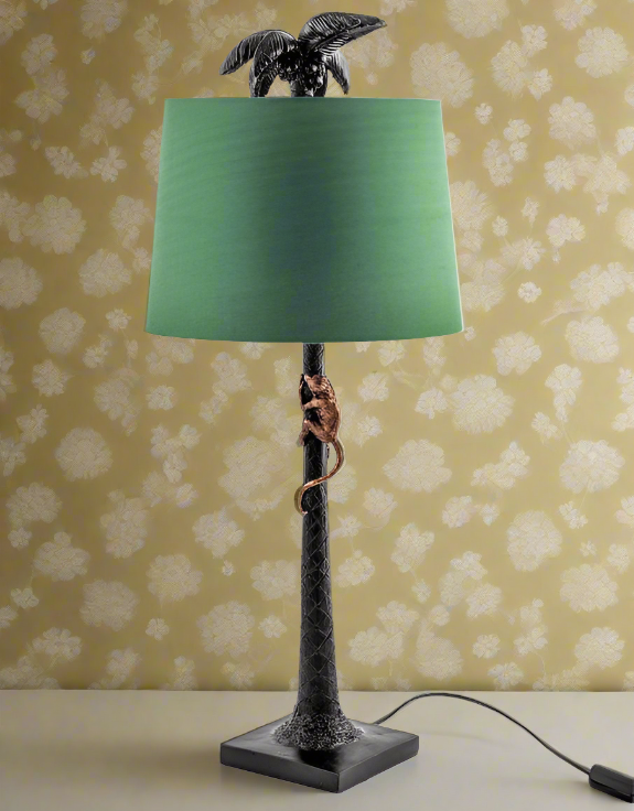 Palm Tree with Climbing Monkey Table Lamp